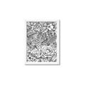 Picture of Detailed Floral Sketch _GroupedProduct_Rectangle_Portrait_Framed_Matted_
