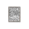 Picture of Detailed Floral Sketch _GroupedProduct_Rectangle_Portrait_Framed_Matted_