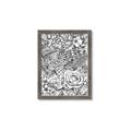 Picture of Detailed Floral Sketch _GroupedProduct_Rectangle_Portrait_Framed_Matted_