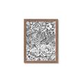 Picture of Detailed Floral Sketch _GroupedProduct_Rectangle_Portrait_Framed_Matted_