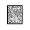 Picture of Detailed Floral Sketch _GroupedProduct_Rectangle_Portrait_Framed_Matted_