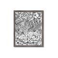 Picture of Detailed Floral Sketch _GroupedProduct_Rectangle_Portrait_Framed_Matted_