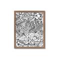 Picture of Detailed Floral Sketch _GroupedProduct_Rectangle_Portrait_Framed_Matted_