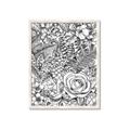 Picture of Detailed Floral Sketch _GroupedProduct_Rectangle_Portrait_Framed_Matted_