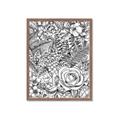 Picture of Detailed Floral Sketch _GroupedProduct_Rectangle_Portrait_Framed_Matted_