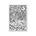 Picture of Detailed Floral Sketch _GroupedProduct_Rectangle_Portrait_Framed_Matted_