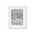 Picture of Detailed Floral Sketch _GroupedProduct_Rectangle_Portrait_Framed_Matted_