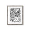 Picture of Detailed Floral Sketch _GroupedProduct_Rectangle_Portrait_Framed_Matted_
