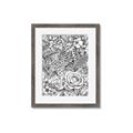 Picture of Detailed Floral Sketch _GroupedProduct_Rectangle_Portrait_Framed_Matted_