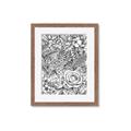 Picture of Detailed Floral Sketch _GroupedProduct_Rectangle_Portrait_Framed_Matted_