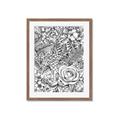 Picture of Detailed Floral Sketch _GroupedProduct_Rectangle_Portrait_Framed_Matted_