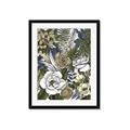 Picture of Detailed Floral in Color  _GroupedProduct_Rectangle_Portrait_Framed_Matted_