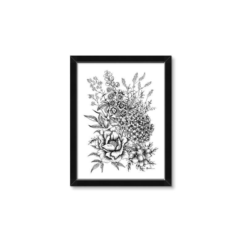 Picture of Sketched Flower II  _GroupedProduct_Rectangle_Portrait_Framed_Matted_