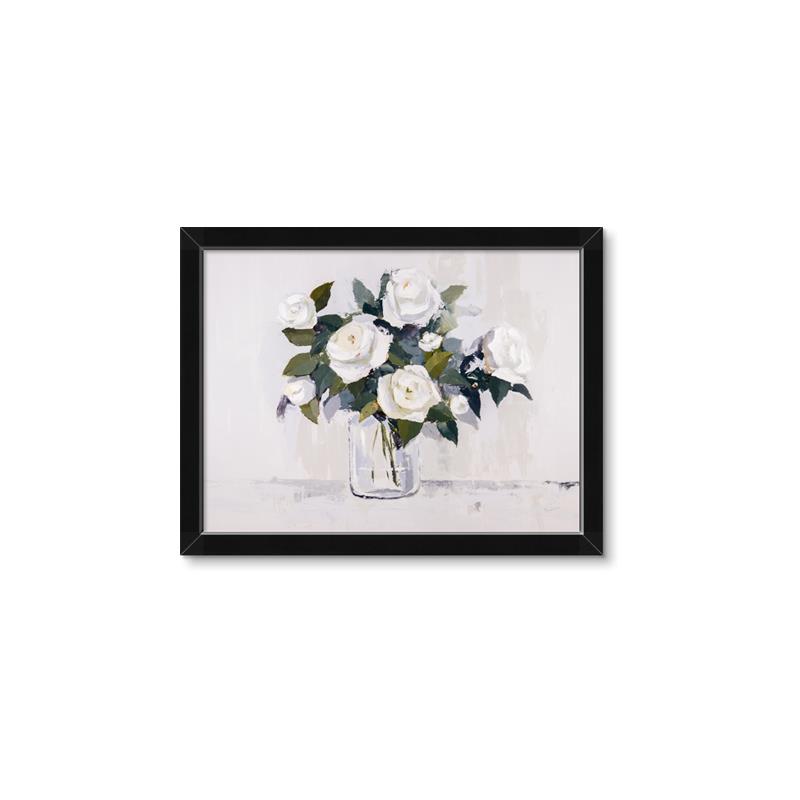 Picture of White Roses _GroupedProduct_Rectangle_Landscape_Framed_Matted_