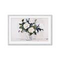 Picture of White Roses _GroupedProduct_Rectangle_Landscape_Framed_Matted_