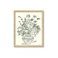 Picture of Drawn Florals I  _GroupedProduct_Rectangle_Portrait_Framed_Matted_