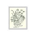 Picture of Drawn Florals I  _GroupedProduct_Rectangle_Portrait_Framed_Matted_
