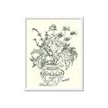 Picture of Drawn Florals I  _GroupedProduct_Rectangle_Portrait_Framed_Matted_