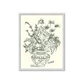 Picture of Drawn Florals I  _GroupedProduct_Rectangle_Portrait_Framed_Matted_