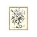 Picture of Drawn Florals II  _GroupedProduct_Rectangle_Portrait_Framed_Matted_