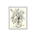 Picture of Drawn Florals II  _GroupedProduct_Rectangle_Portrait_Framed_Matted_