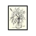 Picture of Drawn Florals II  _GroupedProduct_Rectangle_Portrait_Framed_Matted_