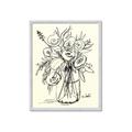 Picture of Drawn Florals II  _GroupedProduct_Rectangle_Portrait_Framed_Matted_