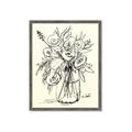 Picture of Drawn Florals II  _GroupedProduct_Rectangle_Portrait_Framed_Matted_