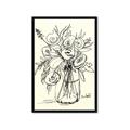Picture of Drawn Florals II  _GroupedProduct_Rectangle_Portrait_Framed_Matted_