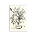 Picture of Drawn Florals II  _GroupedProduct_Rectangle_Portrait_Framed_Matted_