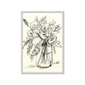 Picture of Drawn Florals II  _GroupedProduct_Rectangle_Portrait_Framed_Matted_
