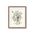 Picture of Drawn Florals II  _GroupedProduct_Rectangle_Portrait_Framed_Matted_