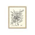 Picture of Drawn Florals III  _GroupedProduct_Rectangle_Portrait_Framed_Matted_