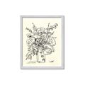 Picture of Drawn Florals III  _GroupedProduct_Rectangle_Portrait_Framed_Matted_