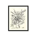 Picture of Drawn Florals III  _GroupedProduct_Rectangle_Portrait_Framed_Matted_