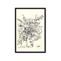 Picture of Drawn Florals III  _GroupedProduct_Rectangle_Portrait_Framed_Matted_
