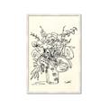 Picture of Drawn Florals III  _GroupedProduct_Rectangle_Portrait_Framed_Matted_