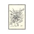 Picture of Drawn Florals III  _GroupedProduct_Rectangle_Portrait_Framed_Matted_