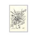 Picture of Drawn Florals III  _GroupedProduct_Rectangle_Portrait_Framed_Matted_