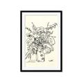 Picture of Drawn Florals III  _GroupedProduct_Rectangle_Portrait_Framed_Matted_