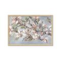 Picture of Pink Mangnolias Branch II _GroupedProduct_Rectangle_Landscape_Framed_Matted_