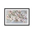 Picture of Pink Mangnolias Branch II _GroupedProduct_Rectangle_Landscape_Framed_Matted_