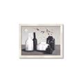 Picture of Black and White Botanical Vases _GroupedProduct_Rectangle_Landscape_Framed_Matted_
