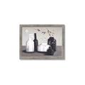 Picture of Black and White Botanical Vases _GroupedProduct_Rectangle_Landscape_Framed_Matted_