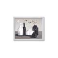 Picture of Black and White Botanical Vases _GroupedProduct_Rectangle_Landscape_Framed_Matted_
