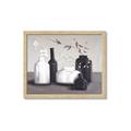 Picture of Black and White Botanical Vases _GroupedProduct_Rectangle_Landscape_Framed_Matted_