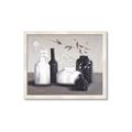 Picture of Black and White Botanical Vases _GroupedProduct_Rectangle_Landscape_Framed_Matted_