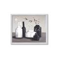 Picture of Black and White Botanical Vases _GroupedProduct_Rectangle_Landscape_Framed_Matted_