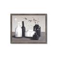 Picture of Black and White Botanical Vases _GroupedProduct_Rectangle_Landscape_Framed_Matted_