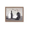 Picture of Black and White Botanical Vases _GroupedProduct_Rectangle_Landscape_Framed_Matted_